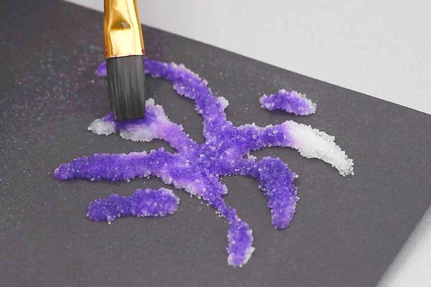 fireworks salt painting painting craft instruction image 12