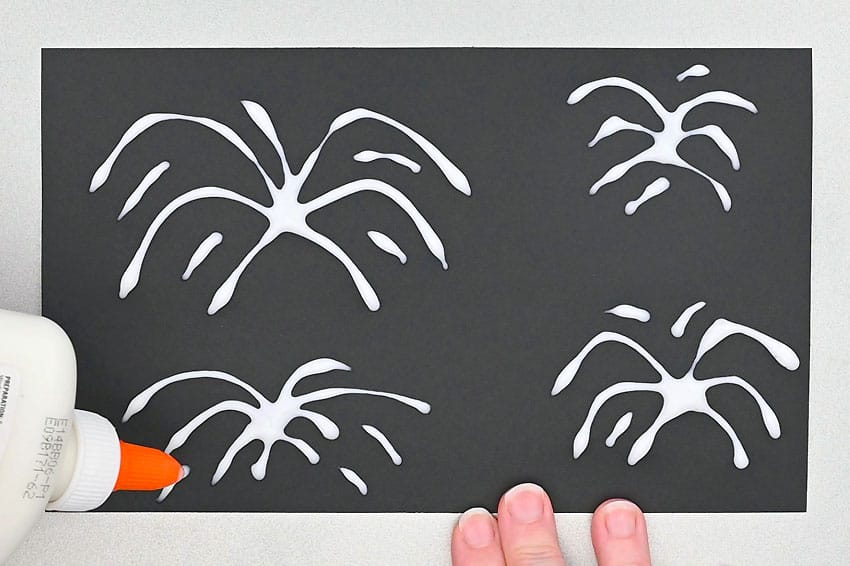 fireworks salt painting painting craft instruction image 4