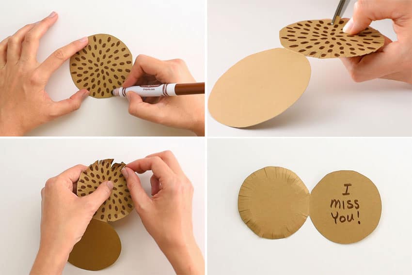 handprint sunflower paper craft instruction image 10