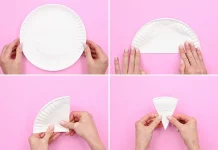 Easy Paper Plate Flowers Tutorial for Kids paper plate flowers paper craft instruction image 1