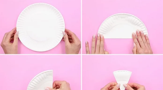 Easy Paper Plate Flowers Tutorial for Kids paper plate flowers paper craft instruction image 1