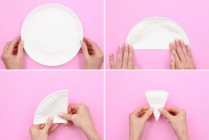 paper plate flowers paper craft instruction image 1