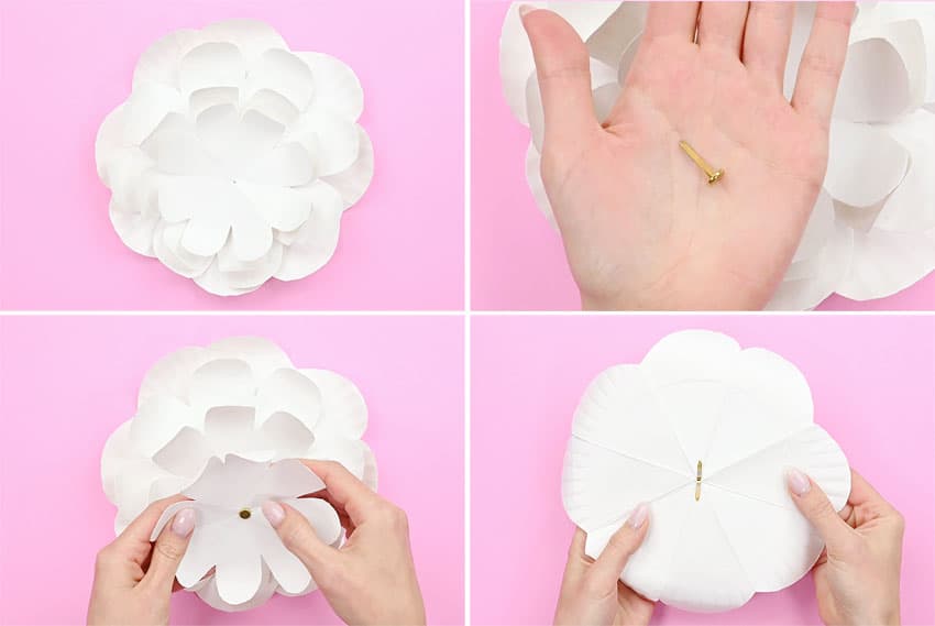 paper plate flowers paper craft instruction image 10