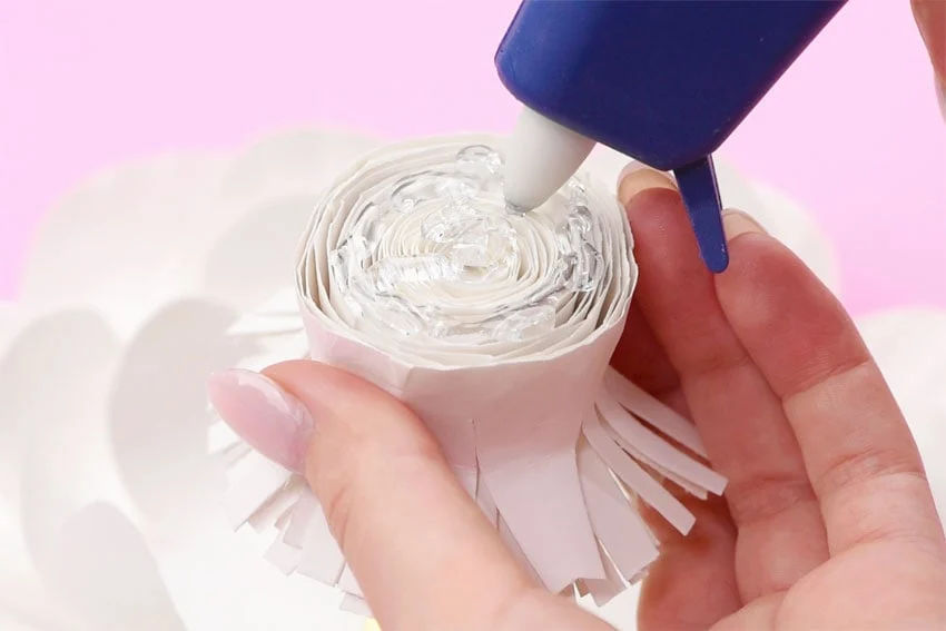 paper plate flowers paper craft instruction image 18
