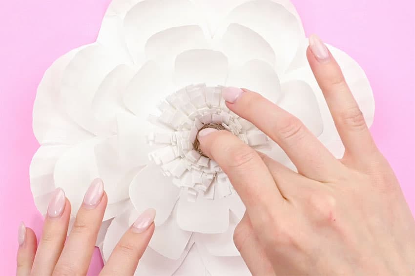 paper plate flowers paper craft instruction image 19