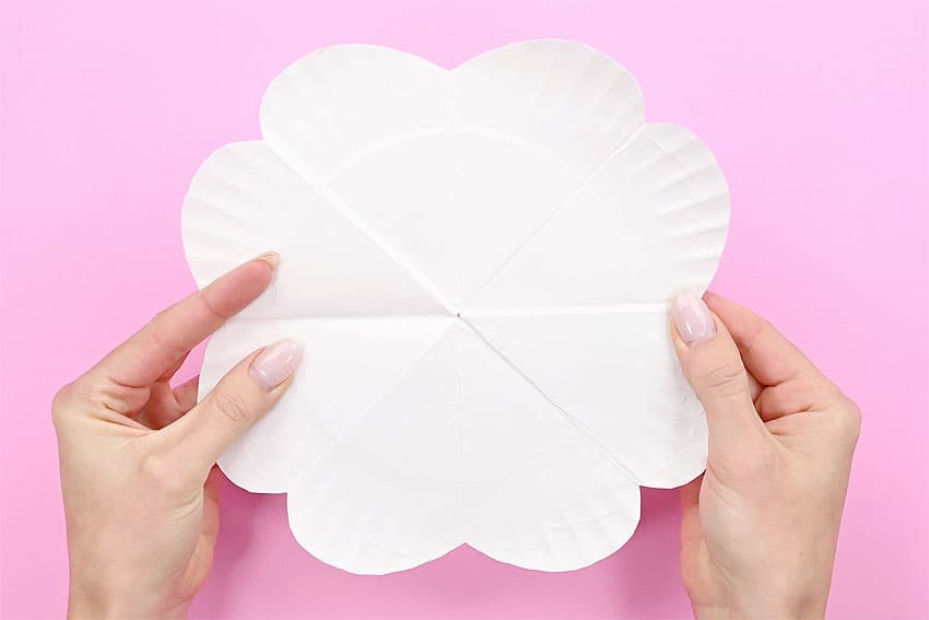 paper plate flowers paper craft instruction image 7