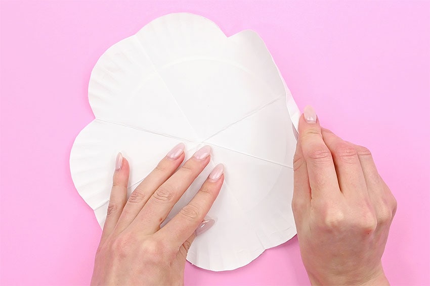paper plate flowers paper craft instruction image 8