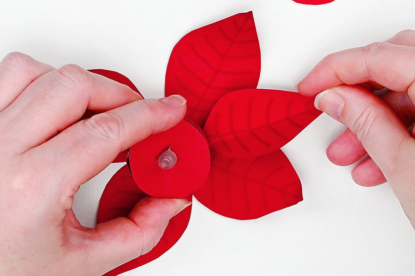 paper poinsettia tea light paper craft instruction image 20