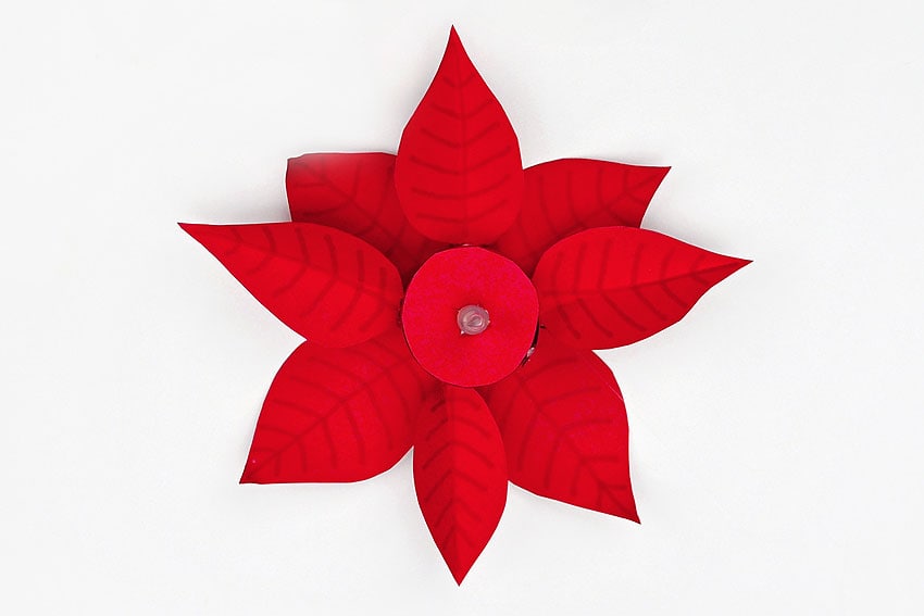 paper poinsettia tea light paper craft instruction image 21
