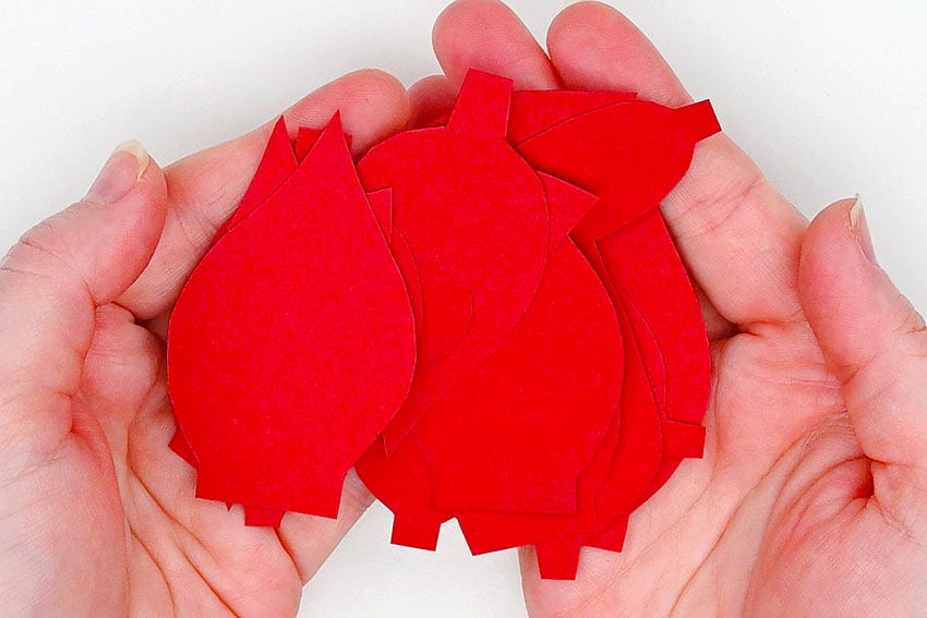 paper poinsettia tea light paper craft instruction image 3