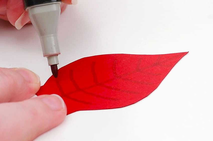 paper poinsettia tea light paper craft instruction image 4