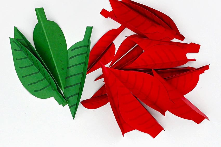 paper poinsettia tea light paper craft instruction image 9