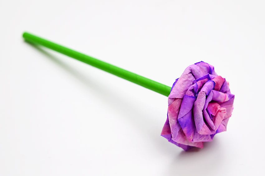 paper towel rose paper craft instruction image 21