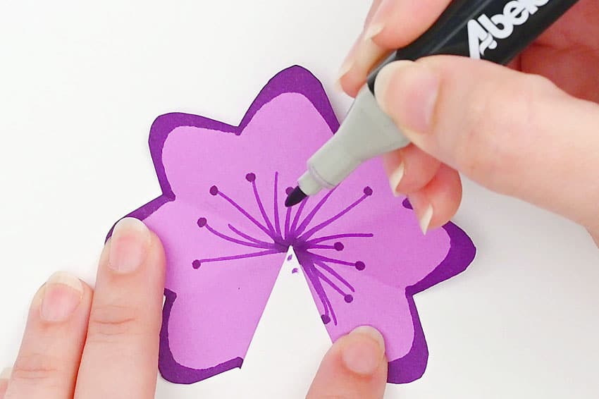 pop-up flower cards paper craft instruction image 10
