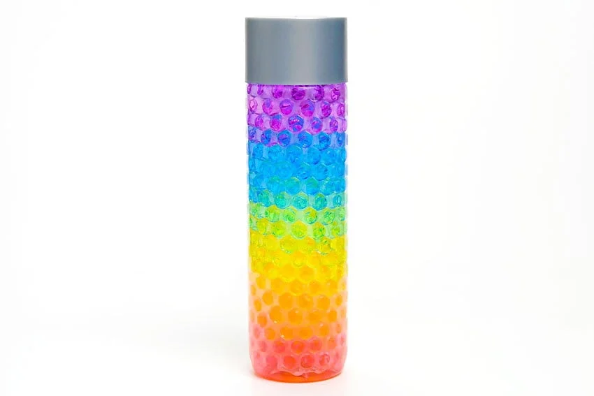rainbow sensory bottles with water beads sensory craft instruction image 11
