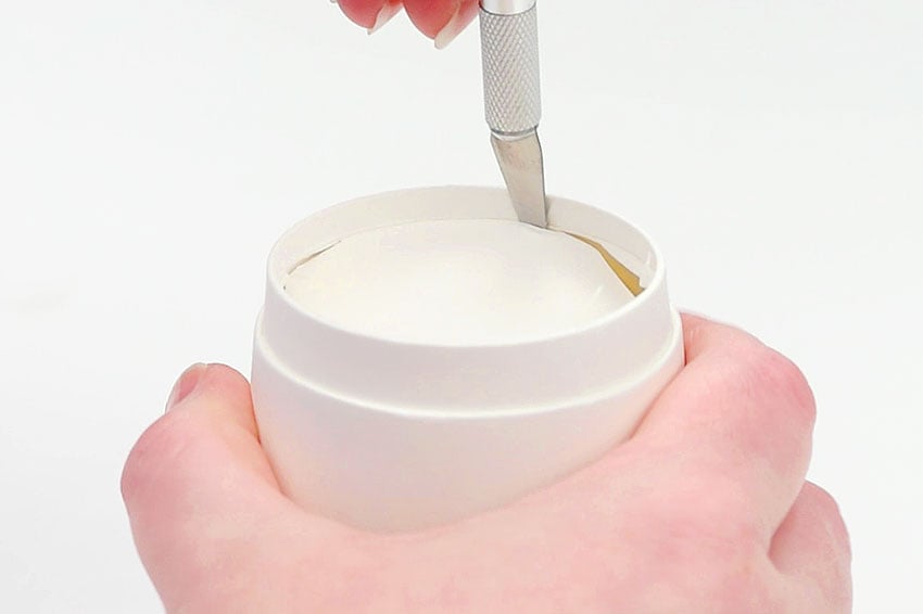 snowman pom pom launcher sensory craft step 3 - tutorial image