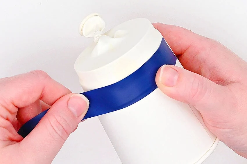 snowman pom pom launcher sensory craft step 7 - tutorial image
