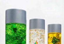 Easy St. Patrick’s Day Sensory Bottles Tutorial for Kids st. patrick’s day sensory bottles sensory craft step 1 - tutorial image