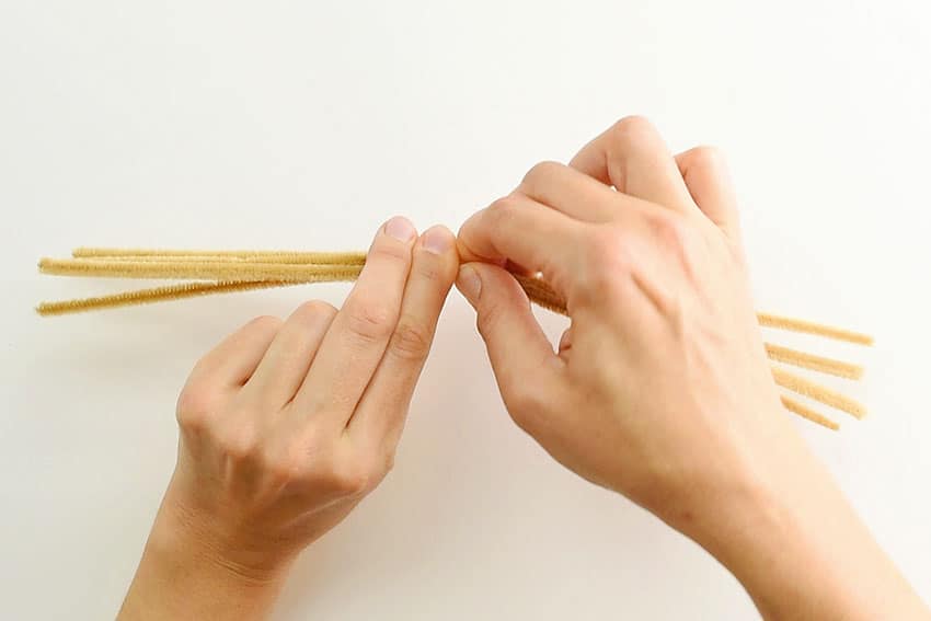 beaded pipe cleaner corn kids craft instruction image 2
