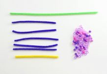 Easy Beaded Pipe Cleaner Flowers Tutorial for Kids beaded pipe cleaner flowers flower craft instruction image 1