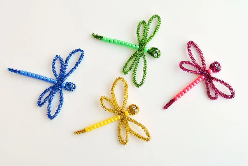 beaded pipe cleaner pumpkins kids craft instruction image 14