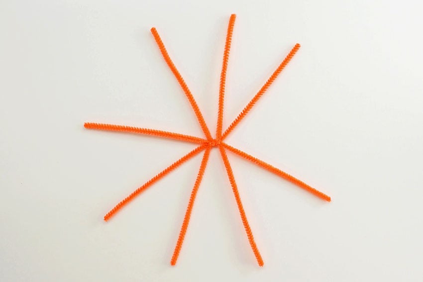 beaded pipe cleaner pumpkins kids craft instruction image 3
