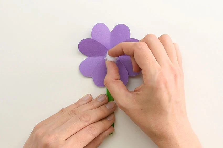 construction paper flowers paper craft instruction image 11