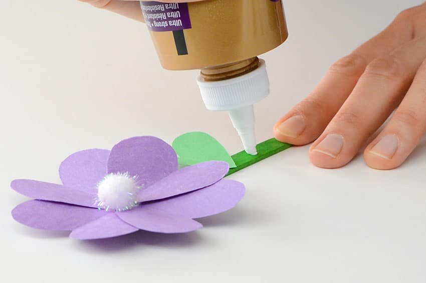 construction paper flowers paper craft instruction image 12