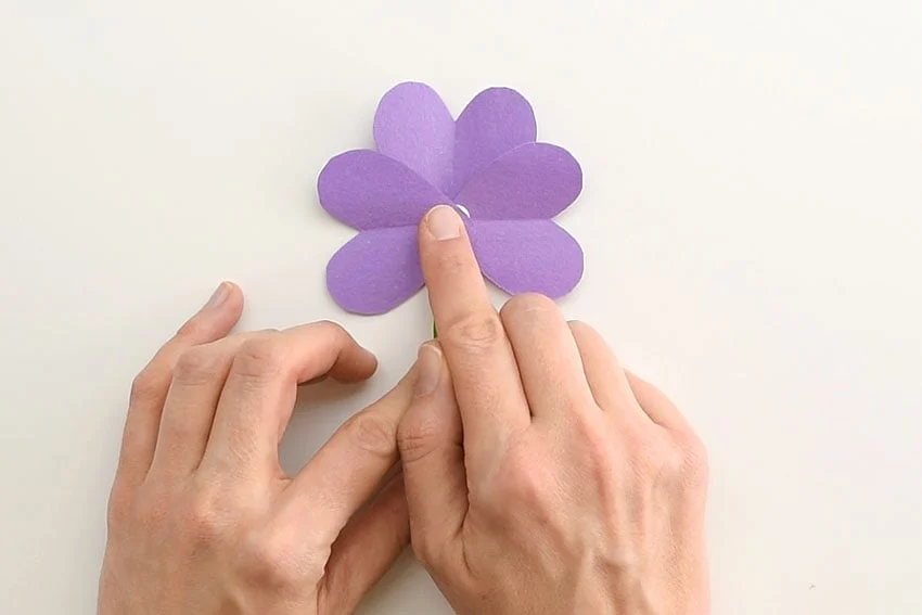 construction paper flowers paper craft instruction image 9