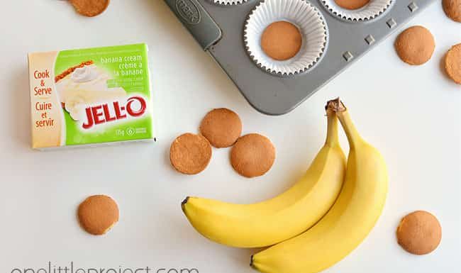 Easy Mini Banana Cream Pies Tutorial for Kids mini banana cream pies kids craft finished craft
