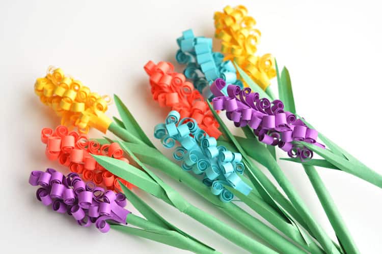 paper hyacinth flowers paper craft instruction image 23