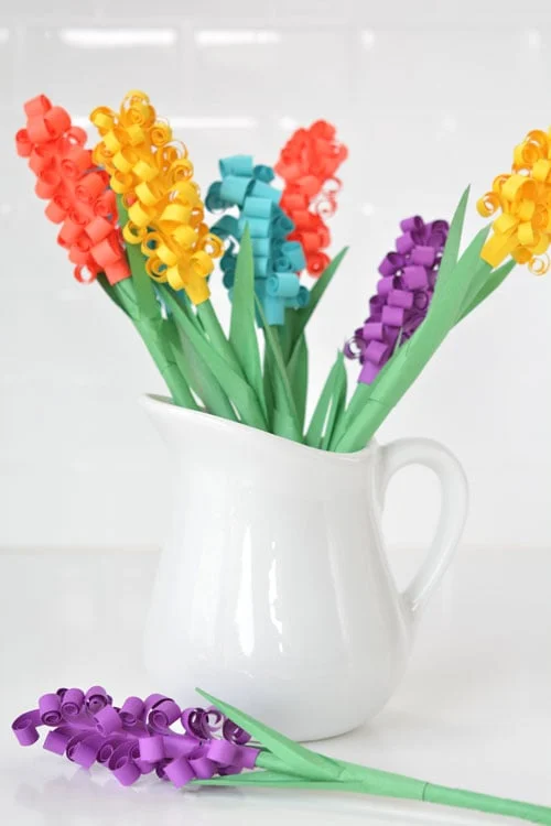 paper hyacinth flowers paper craft instruction image 25