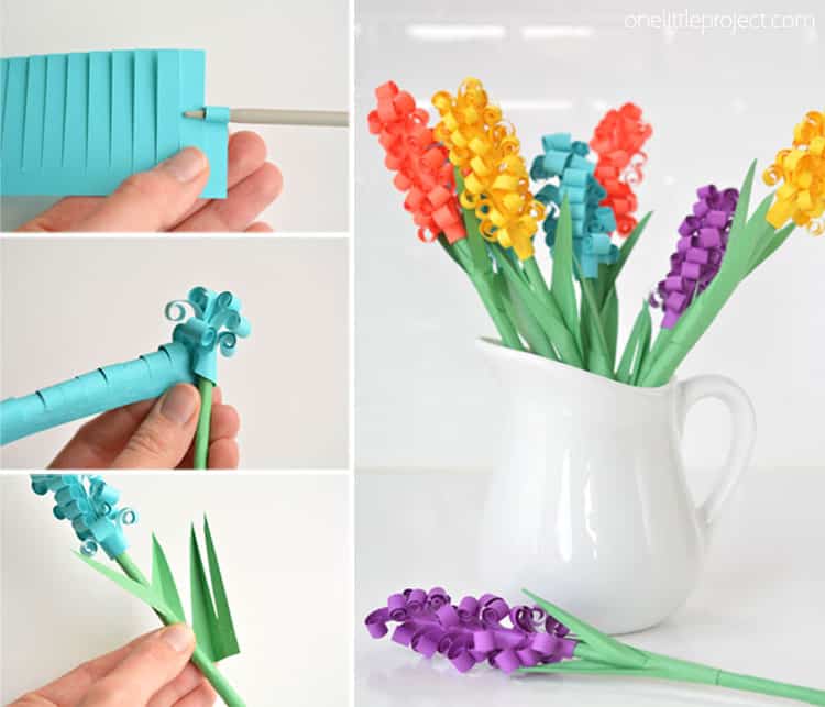 paper hyacinth flowers paper craft instruction image 27