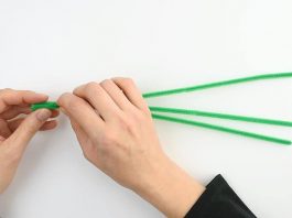 Easy Pipe Cleaner Shamrock With Beads Tutorial for Kids pipe cleaner shamrock with beads kids craft instruction image 1