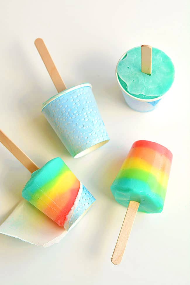 rainbow popsicles using dixie cups kids craft instruction image 8