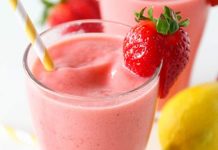 Easy Strawberry Lemonade Smoothie Recipe Tutorial for Kids strawberry lemonade smoothie recipe kids craft finished craft