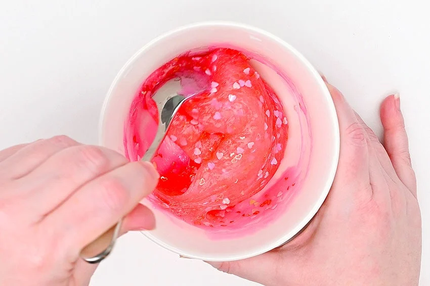 valentines day slime kids craft instruction image 7