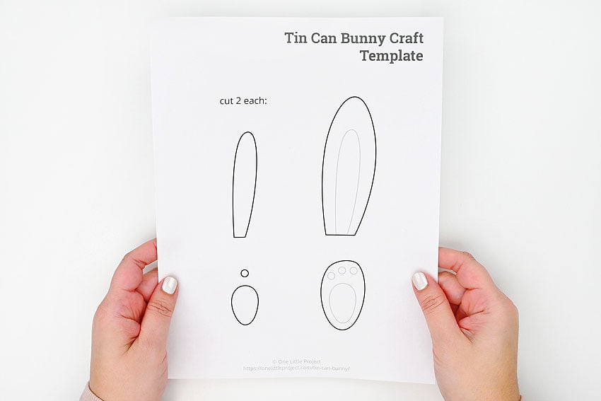bunny tin can planters kids craft instruction image 5