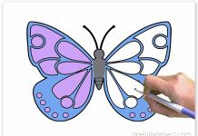 Easy Butterfly Coloring Pages Tutorial for Kids butterfly coloring pages kids craft finished craft