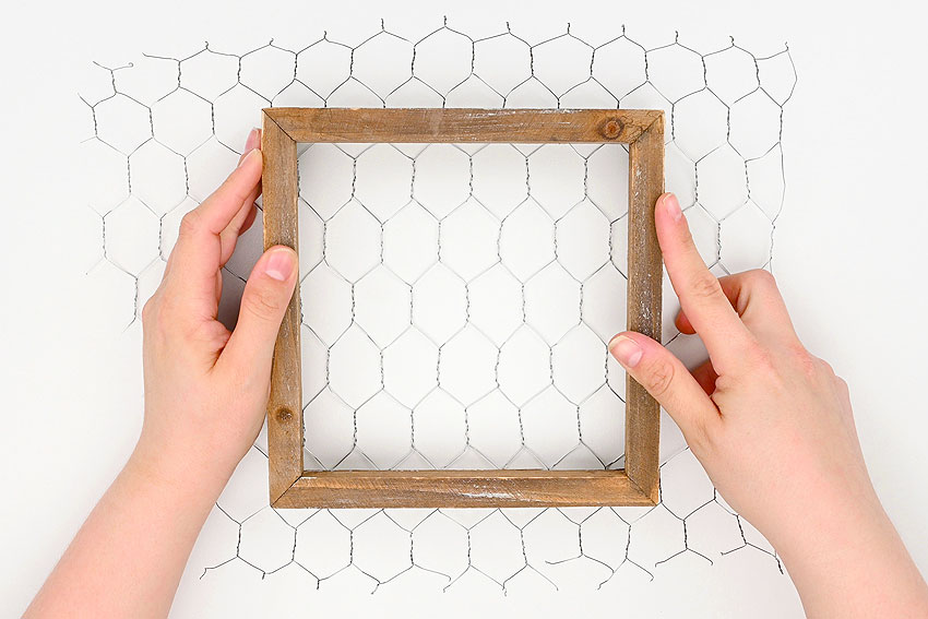 chicken wire suncatcher kids craft instruction image 2