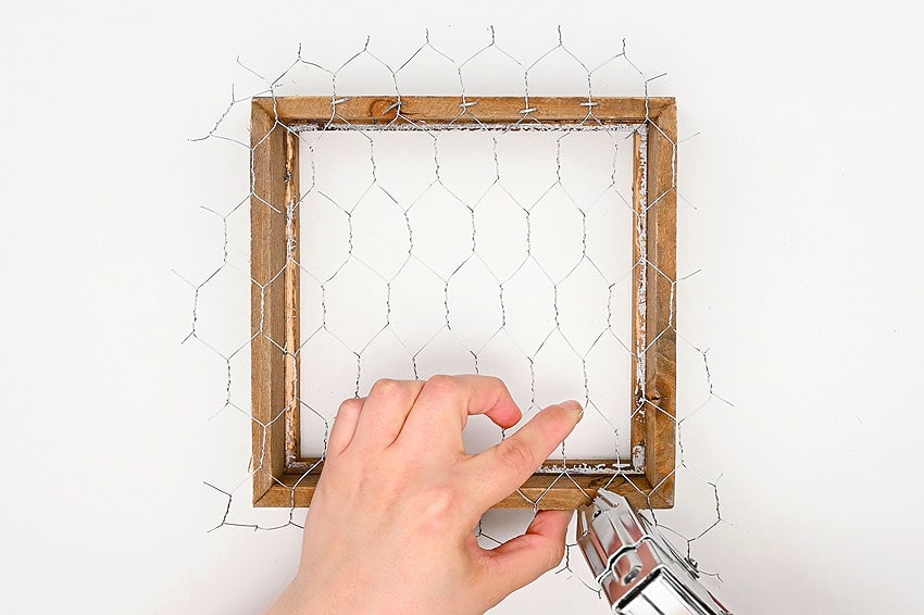 chicken wire suncatcher kids craft instruction image 5