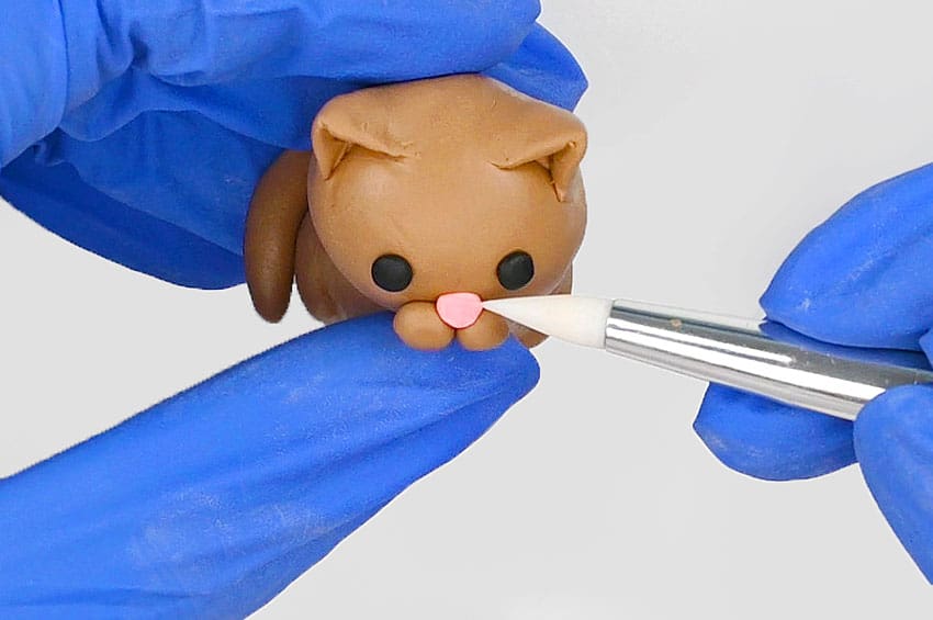 clay cat kids craft instruction image 17