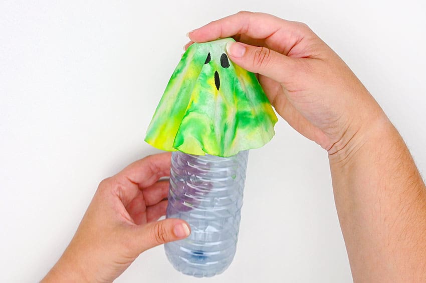 coffee filter ghosts kids craft instruction image 11