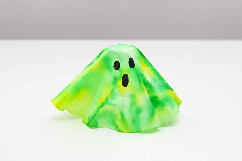 coffee filter ghosts kids craft instruction image 13