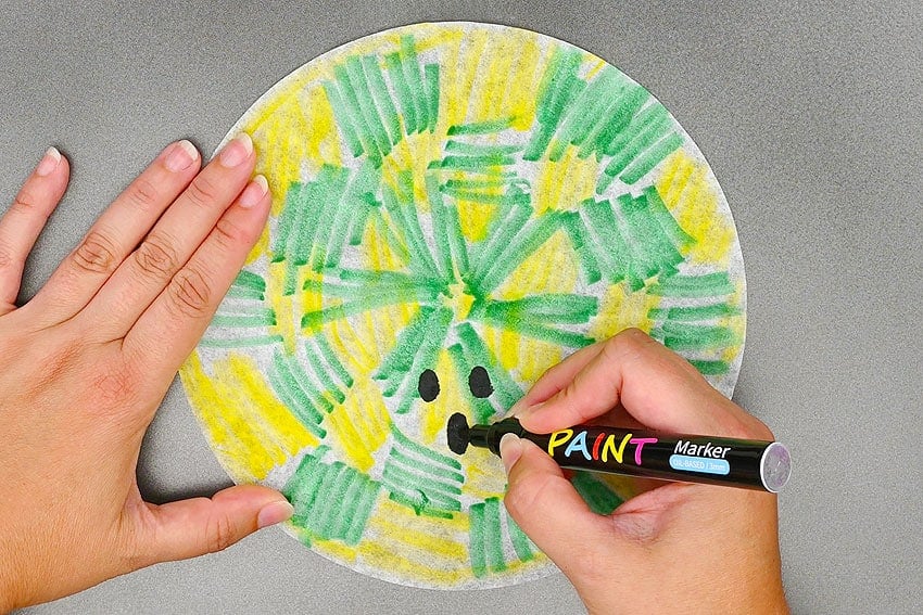 coffee filter ghosts kids craft instruction image 5