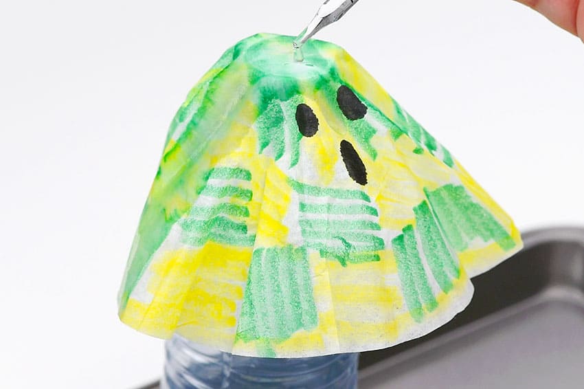 coffee filter ghosts kids craft instruction image 8