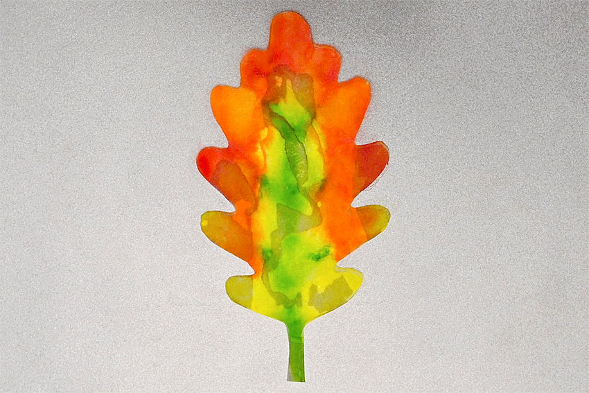 coffee filter leaves kids craft instruction image 10