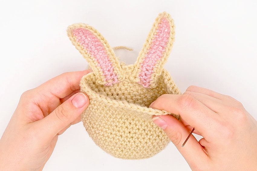 crochet bunny basket crochet yarn craft instruction image 24