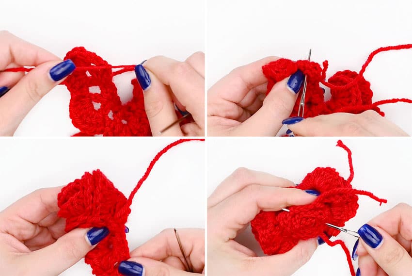 crochet rose crochet yarn craft instruction image 17