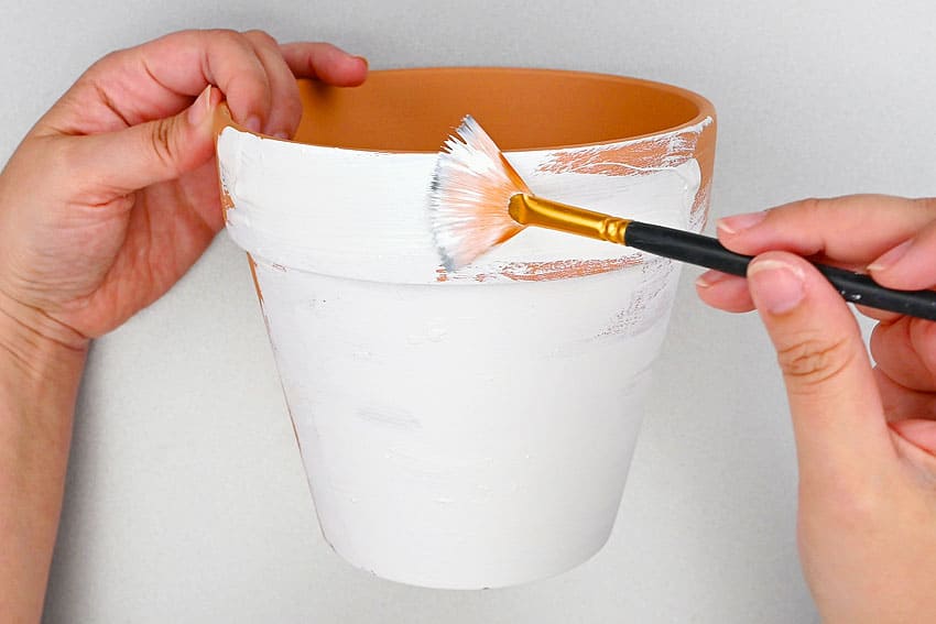 decoupage flower pots flower craft instruction image 2